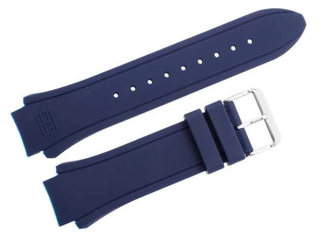 Pasek Tommy Hilfiger 1790862 Granatowy Profilowany z Logo Flagą.